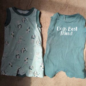 Baby romper, dog print